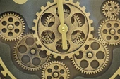 Yuvarlak Spintime Yeşiloksit Çarklı Metal Duvar Saati Hediyelik - 4