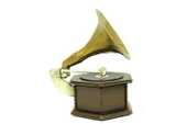 Dekoratif Metal Gramofon Kutu Obje Vintage Hediyelik - 2