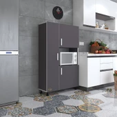 Kenzlife mini fırın dolabı alpkuntsağ gri 148*90*30 ayaklı mikroalga midi fırın mutfak - 1