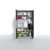 Kenzlife mini fırın dolabı alpkuntsol gri 148*90*30 ayaklı mikroalga midi fırın mutfak - 2