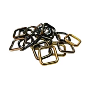 2 cm Kare Metal Halka, Çanta Sapı İçin Kare Halka 5 Adet - 1