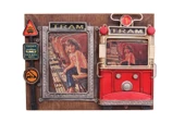 Dekoratif Metal Çerçeve Tramvay Dekorlu Vintage Hediyelik - 1