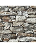 Taş Duvar Desenli Kendinden Yapışkanlı 3D Duvar Raf Kapı Kaplama Kağıdı 3 Metre 60 Cm - 4