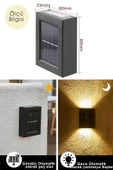 Tekli Yeni Model Solar Çift Taraflı Duvar Lambası Güneş Enerjili Aydınlatma Dekorasyon Aplik Işık thumbnail 4
