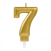 Parti Aksesuar Parti Malzemeleri 7 Rakam Mum Gold Renk - 1