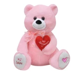 Tıkıl Ayı 57 cm Pembe Kalpli Pelüş Ayı Sevgiliye Hediye - 1