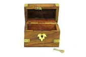 Kumbara Kilitli Ahşap Kutu Kumbara Hediyelik - 3