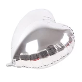 Parti Aksesuar Kalp Balon Folyo Gümüş 45 cm 18 inç - 1