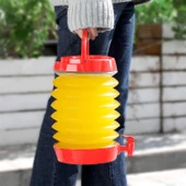 Akordiyonlu Su Sebili Meşrubat İçecek Kabı Bidonu Damacana Katlanabilir Musluklu Körüklü 5.5 Litre Termos Piknik Kamp Mangal Kırmızı - 5