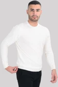 Cengiz İnler Sıfır Yaka Kareli Desenli Erkek Triko - 2