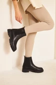 Albishoes M.P Kaymaz Taban Soğuk Geçirmez Suya Dayanıklı Kadın Bot Postal Chelsea Kışlık Bot - 4