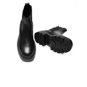 Greyder 57591 Kadın Siyah Hakiki Deri Chelsea Bot - 5