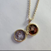 Altın Resimli Kolye Hayat Ağacı Tasarım Doç Zincir thumbnail 7