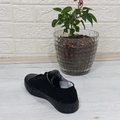 Fiyra 554 Siyah-Siyah Kısa Unisex Sneaker Keten Spor Ayakkabı - 10