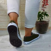 Fiyra 554 Haki Kısa Unisex Sneaker Keten Spor Ayakkabı - 6