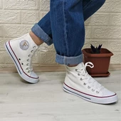 Fiyra 555 Beyaz Uzun Unisex Sneaker Keten Spor Ayakkabı - 5