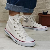 Fiyra 555 Beyaz Uzun Unisex Sneaker Keten Spor Ayakkabı - 1