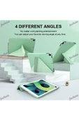 Apple iPad 10.2 (8.Nesil-9.Nesil) Uyumlu Kalemlikli Premium Standlı Katlanabilir Uyku Modu Özellikli Tablet Kılıfı thumbnail 11