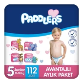 Paddlers Bebek Bezi 5 Numara Junior 112 Adet (11-18 Kg) Aylık Paket - 1