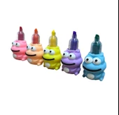 Rubenis Kurbağa Figürlü Mini Fosforlu Kalem 5'Li - 2