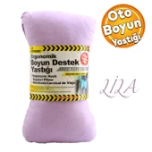 Automix Araba Araç Otomobil Oto Koltuk Başlığı Ergonomik Boyun Destek Yastığı LİLA Renk 44837 - 1