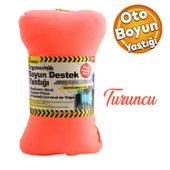 Automix Araba Araç Otomobil Oto Koltuk Başlığı Ergonomik Boyun Destek Yastığı Turuncu Renk 44837 - 1