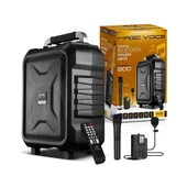 Magicvoice MV-2015 Max 300W USB-SD-BT Siyah 1E-1Y Mikrofonlu Aktif Hoparlör - 2