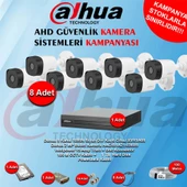 Dahua 8 Kanal Bullet Ahd Güvenlik Kamera Kampanya Seti - 1