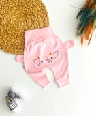 Neşeli Bebekler Fil  Desen Mevsimlik Kumaş Tek Alt Pembe - 1