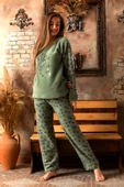Nisanca Kışlık Kadın Welsoft Polar Pijama Takımı - Yeni Yıl Pijaması - 5