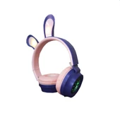 Concord D05 Mikrofonlu  Aux Girişli Radyolu Işıklı Tavşan Figürlü Bluetooth Kulaklık - 8