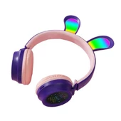 Concord D05 Mikrofonlu  Aux Girişli Radyolu Işıklı Tavşan Figürlü Bluetooth Kulaklık - 7