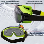 Bellasimo Kayak Gözlüğü Değiştirebilir Camlı Antifog Güneş Kar Gözlük Gümüş Snowboard Glasses Gözlük+1 Adet Yedek Cam (Füme) - 2