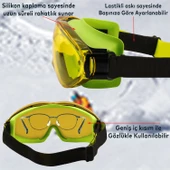 Bellasimo Kayak Gözlüğü Değiştirebilir Camlı Antifog Güneş Kar Gözlük Gümüş Snowboard Glasses Gözlük+1 Adet Yedek Cam (Sarı) thumbnail 2