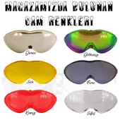 Bellasimo Kayak Gözlüğü Değiştirebilir Camlı Antifog Güneş Kar Gözlük Gümüş Snowboard Glasses Gözlük+1 Adet Yedek Cam (Sarı) thumbnail 5