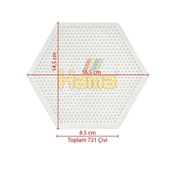 Hama Boncuk Midi Tabla - Büyük Altıgen - Şeffaf (HA276-TR) - 3