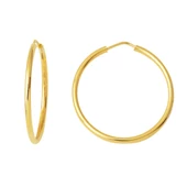 Altın Halka Küpe 14 Ayar 2,5 cm. Çaplı - 1