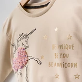 Jolbaby Unicorn Desenli Alt Üst Kız Çocuk Eşofman Takım - 2