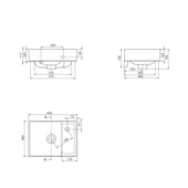 Turkuaz Cerastyle Sharp Etajer Uyumlu Damlalıklı Lavabo 40x30 cm - 2