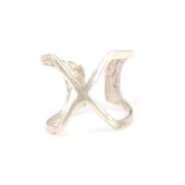 925 Ayar Gümüş  X Yüzük thumbnail 3