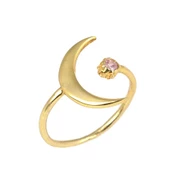 925 Ayar Gümüş Hilal Taşlı Yüzük thumbnail 1