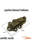 2 Adet Çanta Tokası Antik Renk Büyük Bavul Kilidi Dolap Kilidi Mandallı Kilit - 2