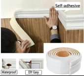 RENKLİEVİMONLİNE Beyaz  desenli 8cm- 2,30 cm 1 adet Yapışkanlı Çıta Çerçeve Esnek - 1