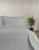 Merinos Çift kişilik  Modern Line 3 Parça Battaniye Seti - Gri - 1