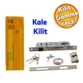 Kale Kapı Gömme Kilit Gövde Wc Banyo Kilidi Gövdesi Silindirli Barelli Anahtarlı Kilitli 40 mm - 1
