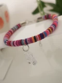 Kedi Köpek Boyun Tasması Bohem Kedi Kolyesi Renkli Jelibon Ayıcık - Pembe - 2