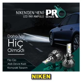 NİKEN H10 led xenon far aydınlatma seti şimşek etkili niken pro 6400lm - 2