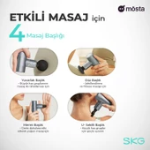 SKG F3 Masaj Tabancası, 4 Darbe Yoğunluğu, Farklı Bölge İçin 4 modüler Masaj Başlığı, - 5