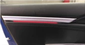 AUTOGP Honda civic fc5 uyumlu kapı iç çıtası ambiyans kırmızı 4 parça 2016+ - 3