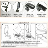 NİKEN Fiat fiorino kol dayama kolçak vidasız orta konsol niken - 4